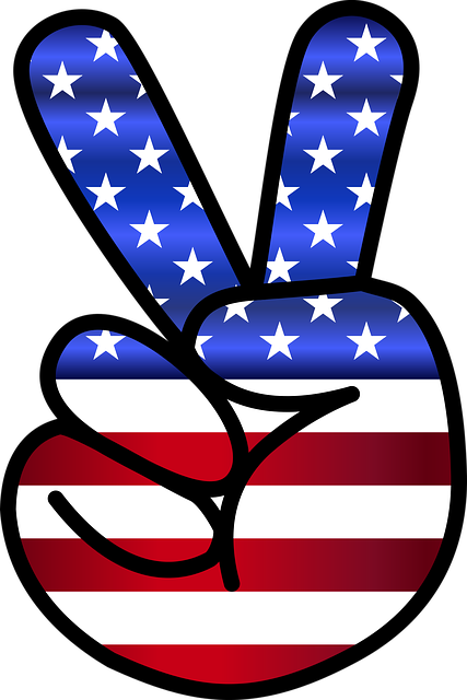 US Flag Peace Sign
