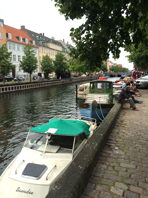 boats along the canal in Sweden